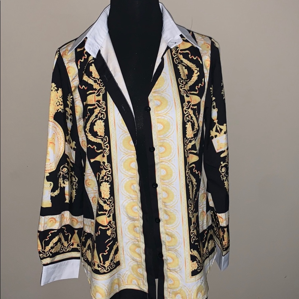 Vintage inspired button up blouse